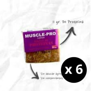 MUSCLE PRO (Turron)(Proteico)(55gr) (x6)