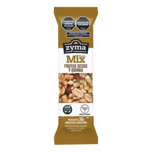 BARRA MIX FRUTOS SECOS Y QUINOA (Zyma) (30gr)