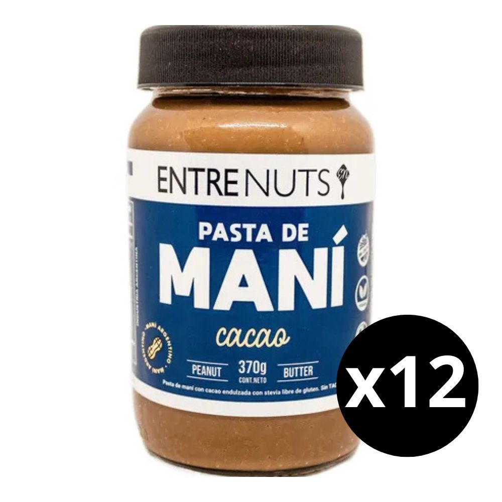 PASTA MANI C/CACAO (EntreNuts) (x12)