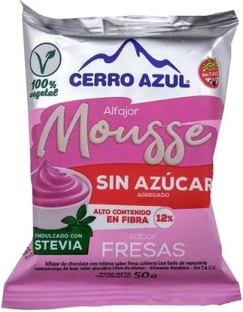 CERRO AZUL (Mousse Fresa)(S/Azucar) (x12)