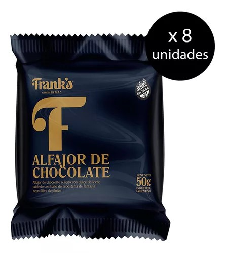 ALFAJOR DE CHOCO (Franks) (x8)