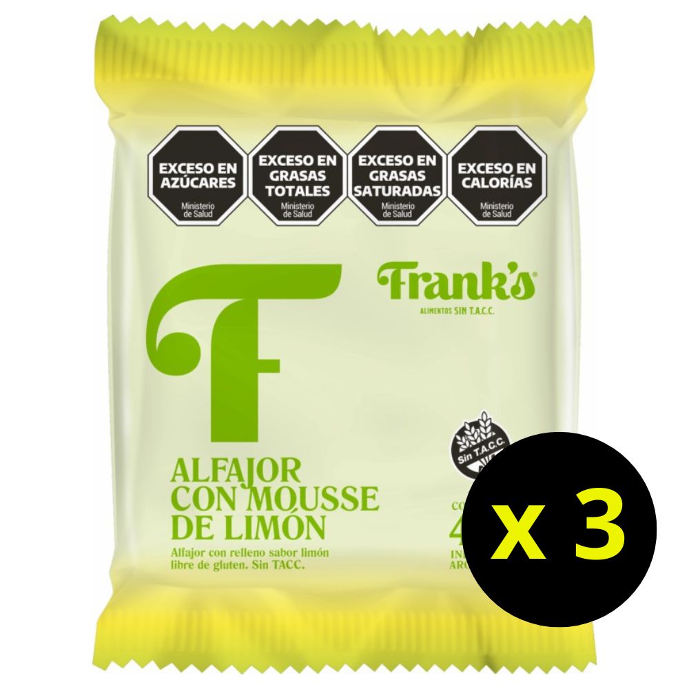 ALFAJOR C/MOUSSE LIMON (Franks) (x6)