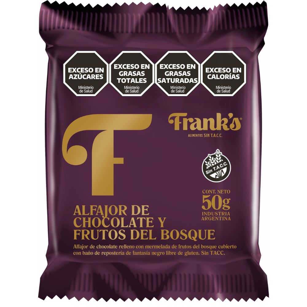 ALFAJOR CHOCO Y FR.DEL BOSQUE (Franks) (x1)