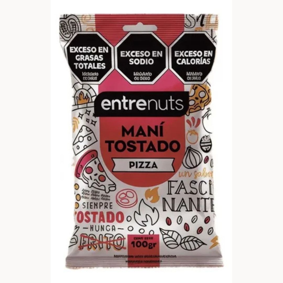 MANI TOSTADO SABOR PIZZA (Entrenuts) (100gr)