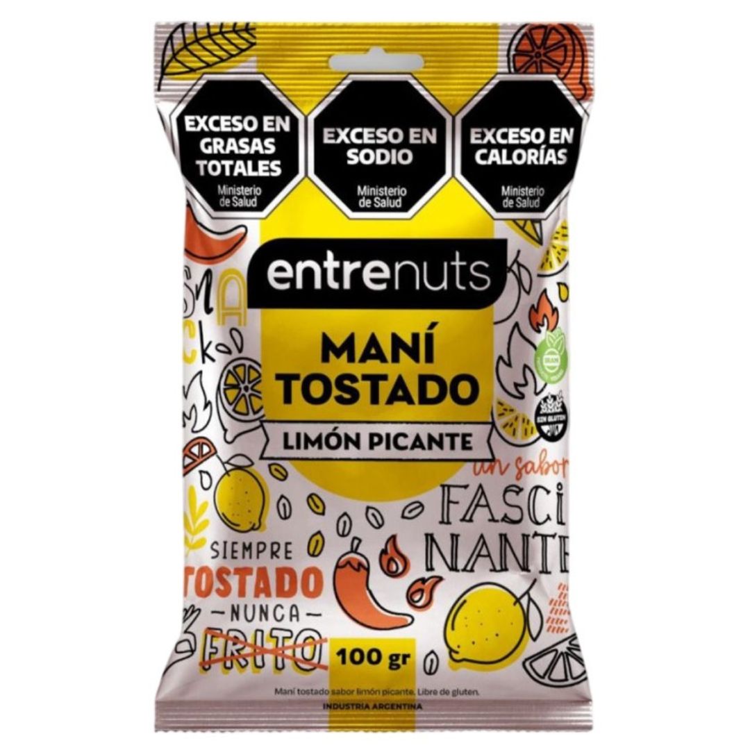 MANI TOSTADO (LIMON PICANTE)(Entrenuts) (100gr)