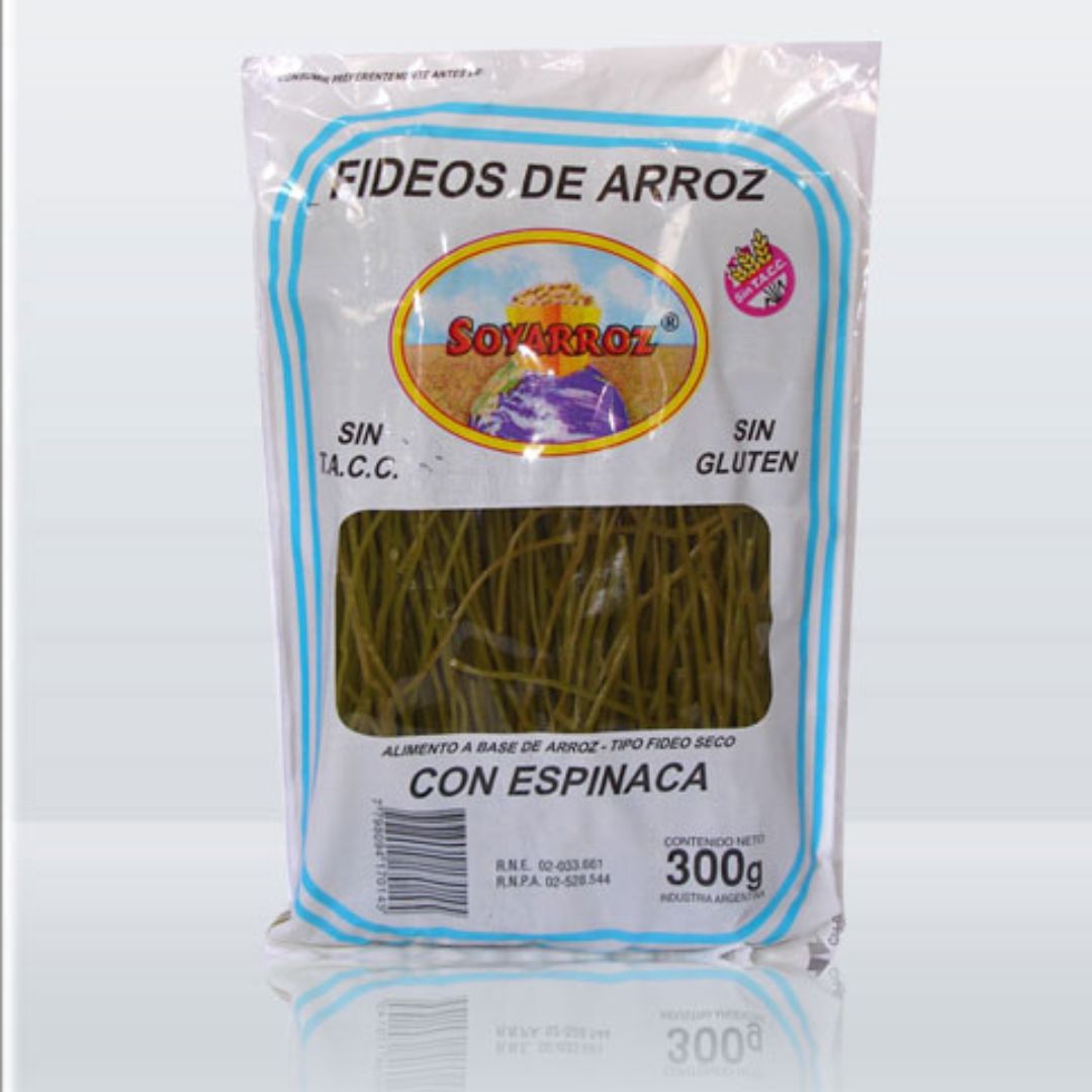FIDEOS DE ARROZ ESPINACA (Soy Arroz) (300gr)
