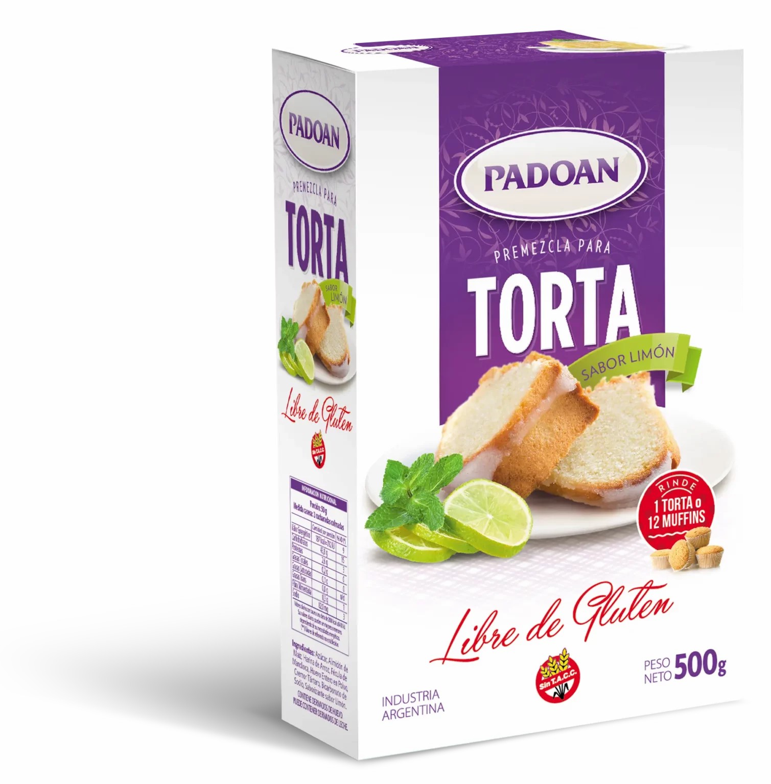 PREM.P/TORTA SABOR LIMON (Padoan) (400gr)