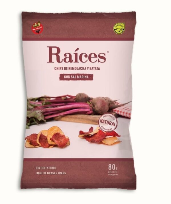CHIPS DE REMOLACHA Y BATATAS  (Nuestros Sabores) (80gr)