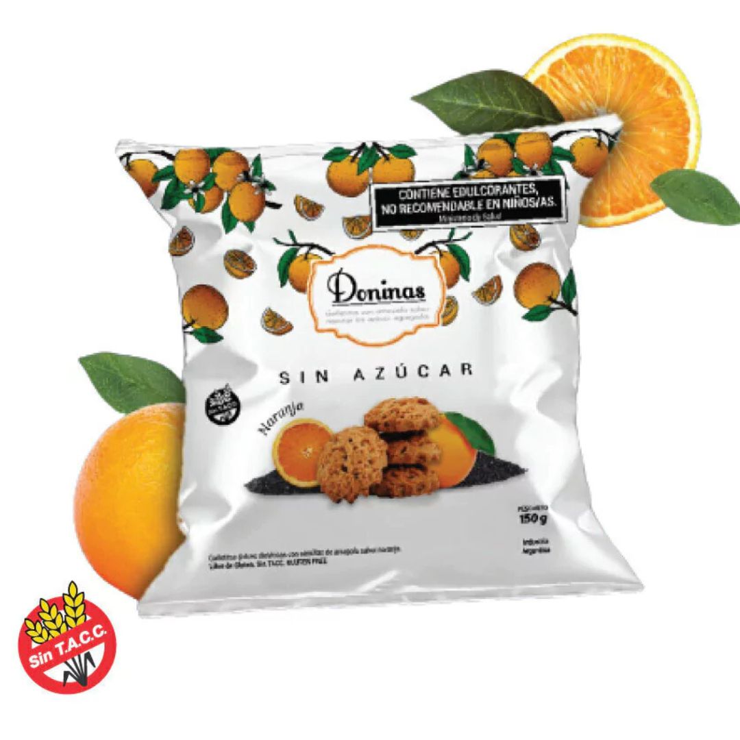 GALL. DONINAS NARANJA (S/Azucar)(Julicroc) (150gr)